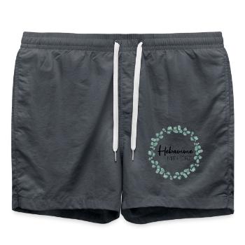 Hebamme mit Herz - Badeshorts - Anthrazit - Vorne - AI Model Male 185 light (185cm)