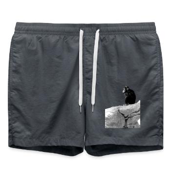 Musik-Affe - Badeshorts - Anthrazit - Vorne - AI Model Male 185 light (185cm)