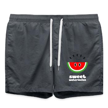 Süße Wassermelone - Badeshorts - Anthrazit - Vorne - AI Model Male 185 light (185cm)