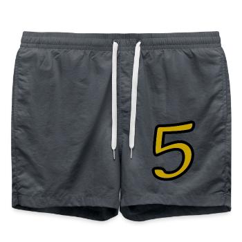 5. 5 JAHRE. 5-JÄHRIGES JUBILÄUM. 5-JÄHRIGES JUBILÄUM. 5. - Badeshorts - Anthrazit - Vorne - AI Model Male 185 light (185cm)