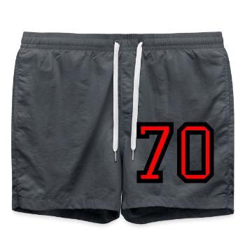 70. 70 ANS. 70e ANNIVERSAIRE. ANNIVERSAIRE 70 ANS. - Short de bain - charbon - Devant - AI Model Male 185 light (185cm)