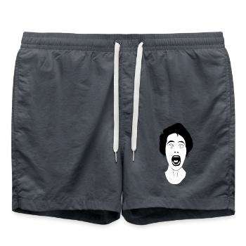 Schreiende Frau - Badeshorts - Anthrazit - Vorne - AI Model Male 185 light (185cm)