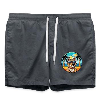 Magyar Agar Race Chien Dessin Animé Lunettes De Soleil Plage - Short de bain - charbon - Devant - AI Model Male 185 light (185cm)