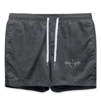 Knoblauch Pflanze - Badeshorts - Anthrazit - Vorne - AI Model Male 185 light (185cm)
