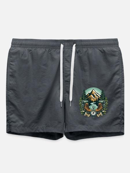 Hiking Logo - Swim Trunks - anthracite