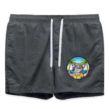 Rat Drôle Dessin Animé Plage D’été Lunettes De Soleil Autocollant - Short de bain - charbon - Devant - AI Model Male 185 light (185cm)
