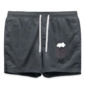 Ich liebe Radfahren Radfahren Radfahren - Badeshorts - Anthrazit - Vorne - AI Model Male 185 light (185cm)