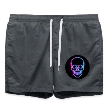 Neon Skull - Badeshorts - Anthrazit - Vorne - AI Model Male 185 light (185cm)