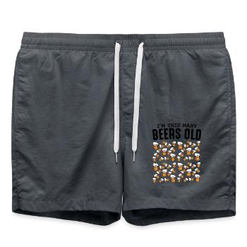 Bierkrüge Muster Kollektion Geburtstag 50 - Badeshorts - Anthrazit - Vorne - AI Model Male 185 light (185cm)