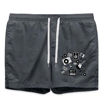 Pêle-Mischen Musik - Badeshorts - Anthrazit - Vorne - AI Model Male 185 light (185cm)
