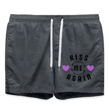 Küss mich wieder - Badeshorts - Anthrazit - Vorne - AI Model Male 185 light (185cm)