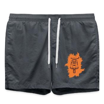 pinsel motiv roller - Badeshorts - Anthrazit - Vorne - AI Model Male 185 light (185cm)