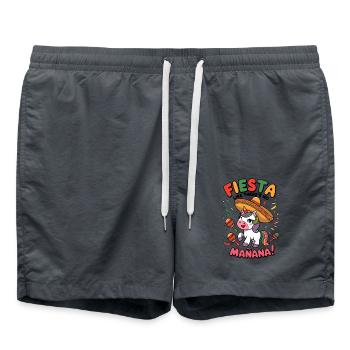 Fiesta Like There’s No Mañana! - Swim Trunks - anthracite - Front - AI Model Male 185 light (185cm)