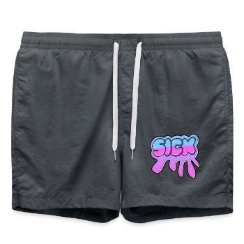 Graffiti - Badeshorts - Anthrazit - Vorne - AI Model Male 185 light (185cm)