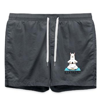 Llama Yoga - Badeshorts - Anthrazit - Vorne - AI Model Male 185 light (185cm)