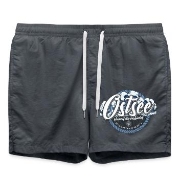 Ostsee Shirt bedruckt in top Markenqualität - Badeshorts - Anthrazit - Vorne - AI Model Male 185 light (185cm)