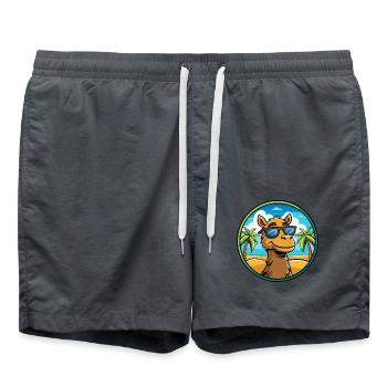 Camel Funny Cartoon Summer Beach Sunglasses Cool - Swim Trunks - anthracite - Front - AI Model Male 185 light (185cm)