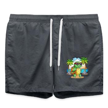 Turtle Funny Cartoon Summer Beach Sunglasses - Swim Trunks - anthracite - Front - AI Model Male 185 light (185cm)