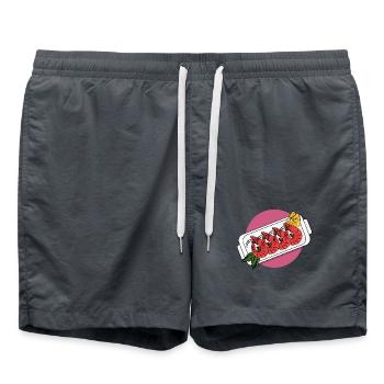 Köstliche Garnelen Meeresgenuss - Badeshorts - Anthrazit - Vorne - AI Model Male 185 light (185cm)