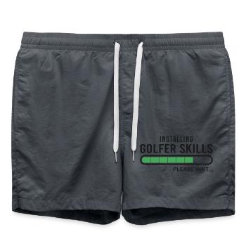Golf Golfen Golfer Skills Golfspieler - Badeshorts - Anthrazit - Vorne - AI Model Male 185 light (185cm)