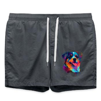 Süsser bunter Hund - Badeshorts - Anthrazit - Vorne - AI Model Male 185 light (185cm)