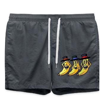 Banane lustig witzig spaßig Bananen Obst Frucht - Badeshorts - Anthrazit - Vorne - AI Model Male 185 light (185cm)