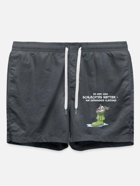 Es gibt kein schlechtes Wetter... - Badeshorts - Anthrazit
