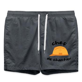 Bauleiter - Badeshorts - Anthrazit - Vorne - AI Model Male 185 light (185cm)