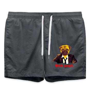 work smart mops - Badeshorts - Anthrazit - Vorne - AI Model Male 185 light (185cm)
