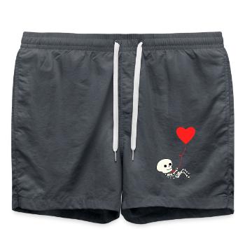 Halloween Schwanger Schwangerschaft Babybauch - Badeshorts - Anthrazit - Vorne - AI Model Male 185 light (185cm)