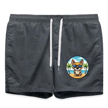 St Miguel Boeud Chien Race Dessin Animé Lunettes De Soleil Plage - Short de bain - charbon - Devant - AI Model Male 185 light (185cm)