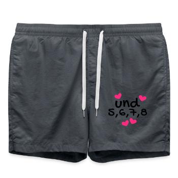 Tanzen Tanz Tanzkurs Rhythmus - Badeshorts - Anthrazit - Vorne - AI Model Male 185 light (185cm)