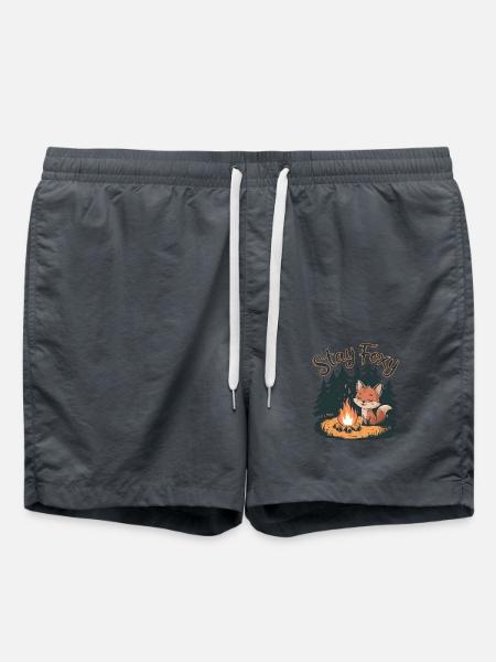 Bleib fuchsig - Badeshorts - Anthrazit