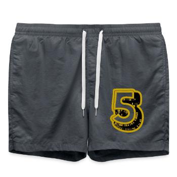 5. 5 JAHRE. 5-JÄHRIGES JUBILÄUM. 5-JÄHRIGES JUBILÄUM. 5. - Badeshorts - Anthrazit - Vorne - AI Model Male 185 light (185cm)