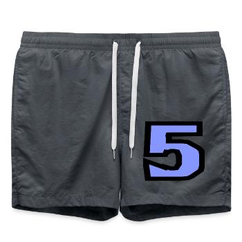 5. 5 JAHRE. 5-JÄHRIGES JUBILÄUM. 5-JÄHRIGES JUBILÄUM. 5. - Badeshorts - Anthrazit - Vorne - AI Model Male 185 light (185cm)