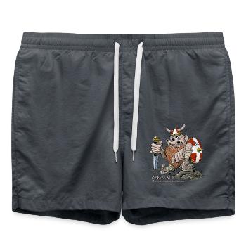 DÄNEMARK ACTION COOL VIKING T SHIRTS UND PRODUKTE - Badeshorts - Anthrazit - Vorne - AI Model Male 185 light (185cm)