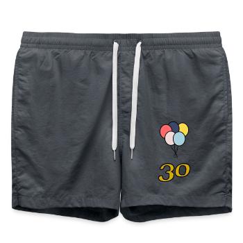 30. 30 YEARS. 30th ANNIVERSARY. 30 YEARS ANNIVERSARY. - Swim Trunks - anthracite - Front - AI Model Male 185 light (185cm)