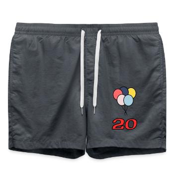 20. 20 YEARS. 20th ANNIVERSARY. 20 YEARS ANNIVERSARY. - Swim Trunks - anthracite - Front - AI Model Male 185 light (185cm)