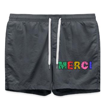 VIELEN DANK. GELIEBTE - Badeshorts - Anthrazit - Vorne - AI Model Male 185 light (185cm)