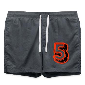 5. 5 JAHRE. 5-JÄHRIGES JUBILÄUM. 5-JÄHRIGES JUBILÄUM. 5 - Badeshorts - Anthrazit - Vorne - AI Model Male 185 light (185cm)