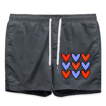 VALENTINSTAG. Junggesellinnenabschied. ICH LIEBE DICH. ICH LIEBE DICH. LIEBE - Badeshorts - Anthrazit - Vorne - AI Model Male 185 light (185cm)