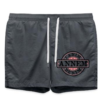 Mutter Anne Canim annem benim/ türkisch - Badeshorts - Anthrazit - Vorne - AI Model Male 185 light (185cm)