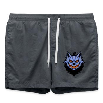 Der Werwolf-Kürbis-Hybrid - Badeshorts - Anthrazit - Vorne - AI Model Male 185 light (185cm)