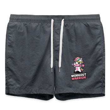 Workout Warrior - Swim Trunks - anthracite - Front - AI Model Male 185 light (185cm)