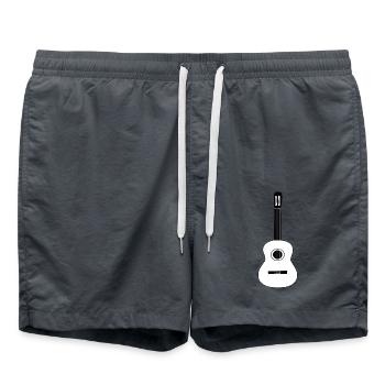 Gitarre Musik Symbole Geschenk Gitarrist Musiker - Badeshorts - Anthrazit - Vorne - AI Model Male 185 light (185cm)