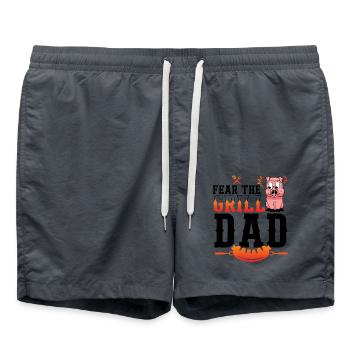 Knackiger Grillkönig Vatertag - Badeshorts - Anthrazit - Vorne - AI Model Male 185 light (185cm)