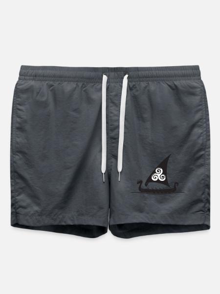 Viking Ship Triskel Sail - Swim Trunks - anthracite