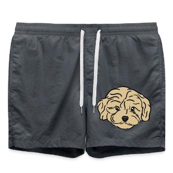 Doodle Puppy - Badeshorts - Anthrazit - Vorne - AI Model Male 185 light (185cm)
