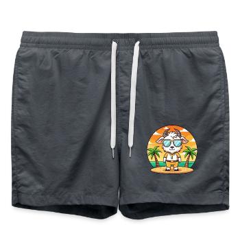 Lunettes de soleil de plage d’été de dessin animé drôle de chèvre - Short de bain - charbon - Devant - AI Model Male 185 light (185cm)