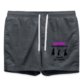 ZERTIFIZIERTER BESTER LEHRER - Badeshorts - Anthrazit - Vorne - AI Model Male 185 light (185cm)